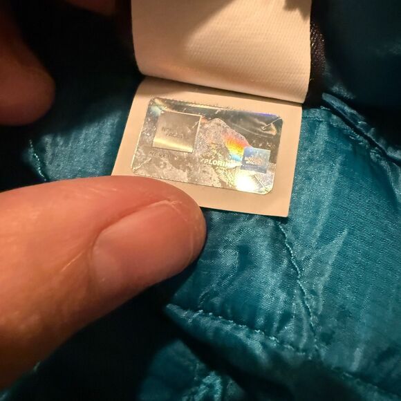 The North Face Mens XXL Turquoise Quilted Jacket - Picture 8 of 12